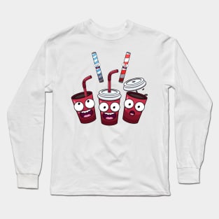 Cute Soda And Straws Long Sleeve T-Shirt